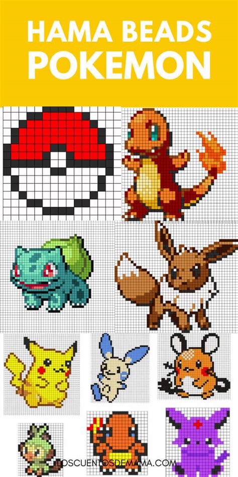 Hama Beads Pokemon 【+100 Plantillas】