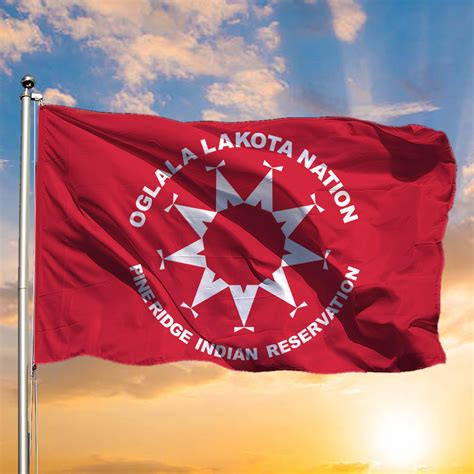 Oglala Flag Pine Ridge Reservation Oglala Lakota Sioux Tribe Flag ...