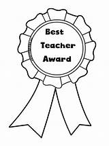 Printable Best Teacher Award  Coloring Page sketch template