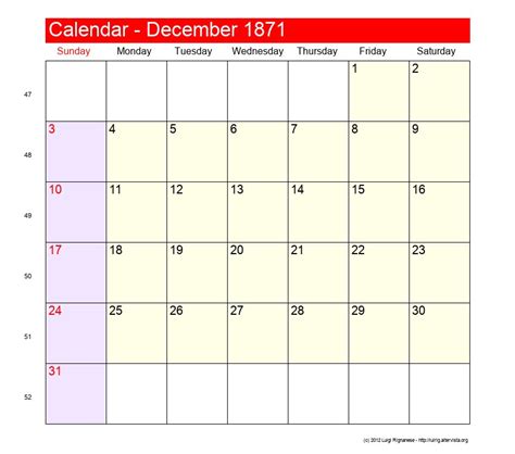 December 1871 - Roman Catholic Saints Calendar