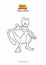 Coloring Page Pokemon Mewtwo  Supercoloredcom sketch template
