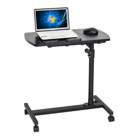 Office Business & Industrial Adjustable Rolling Laptop Table Stand Lap ...