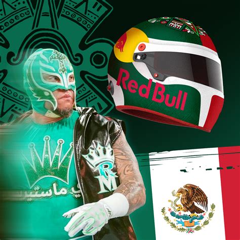 Red Bull F1 helmet for the Mexican Grand Prix for Sergio Perez by ...