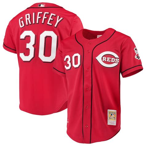 Mitchell & Ness Ken Griffey Jr. Cincinnati Reds Scarlet Authentic Jersey