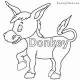 Donkey Coloring Page At GetDrawings  Free Download sketch template