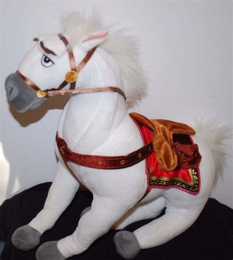 Disney Store Tangled Rapunzel Maximus White Horse 14" Plush STUFFED ...