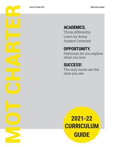 2021-22 High School Curriculum Guide by MOT Charter School - Issuu