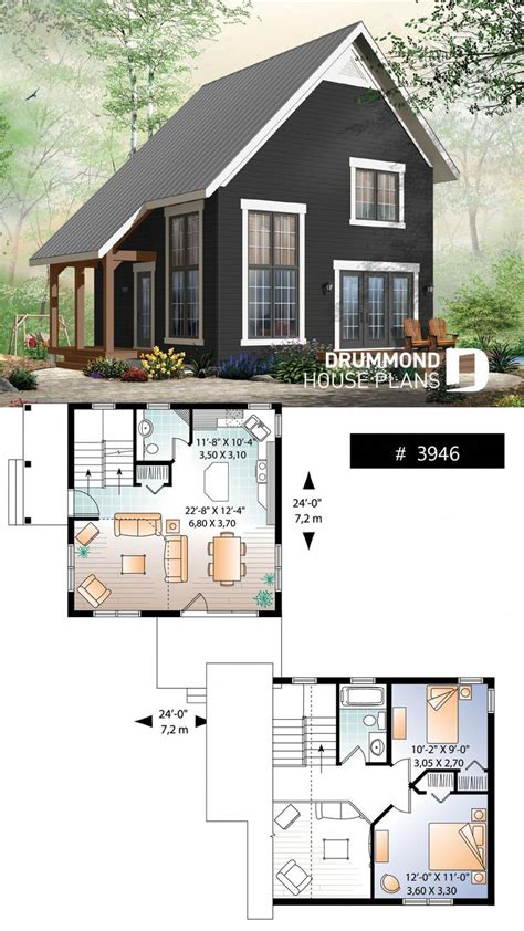 Pin by Ryan Blastick on House Plans | Tiny cabin design, Cottage house plans, Tiny cabin plans