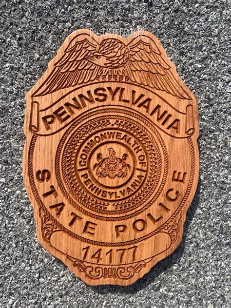 Pennsylvania State Police Badge // Pennsylvania State Wooden - Etsy