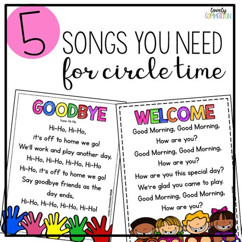 Printable Circle Time Songs