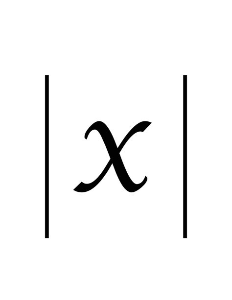 Flashcard of a math symbol for Absolute Value of X | ClipArt ETC