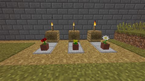 a small graveyard under the walls of my keep : r/Minecraft