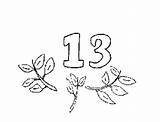 13 Number And Things Coloring Page sketch template