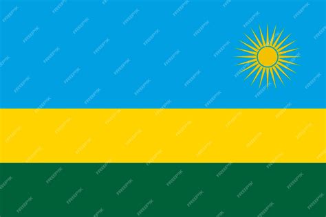 Premium Vector | Rwanda flag official colors and proportion vector ...