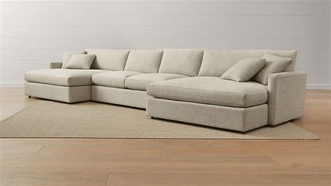 Lounge II 3-Piece Double Chaise Sectional Sofa + Reviews | Crate and Barrel