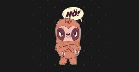 Angry Sloth - Sloth - Sticker | TeePublic