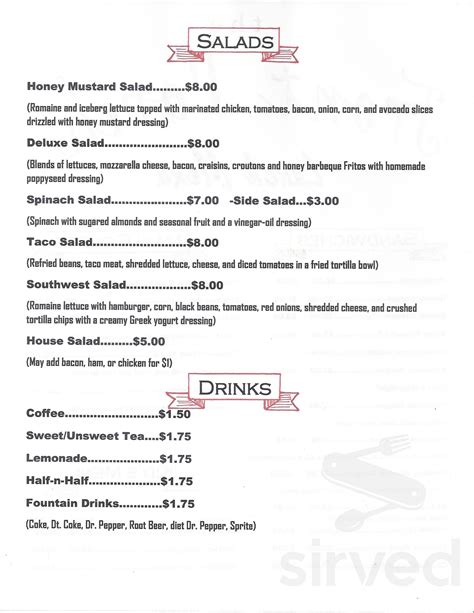 Front Porch Breakfast Till 10:30 AM menu in Texline, Texas, USA