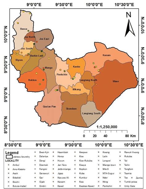 Map of Study Area (Plateau State). | Download Scientific Diagram