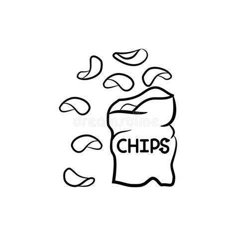 Potato Chips Black White Stock Illustrations – 1,539 Potato Chips Black ...