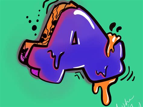 Graffiti letter A by Anisha Garnett on Dribbble