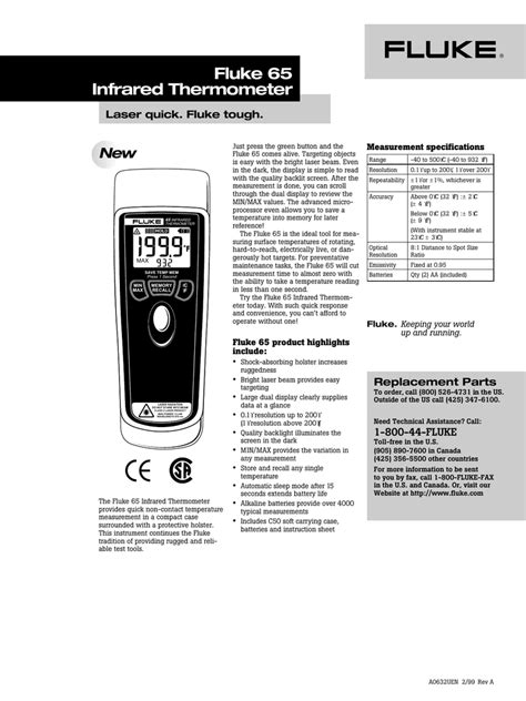 Buchhalter Anspruchsvoll Universal fluke 65 infrared thermometer Graph ...