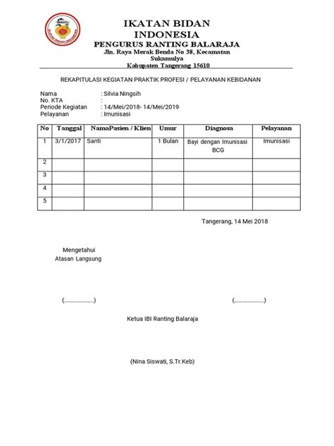 Contoh FORMAT Borang | PDF