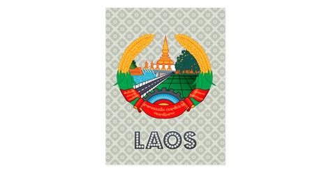 Laos Coat of Arms Postcard | Zazzle.com