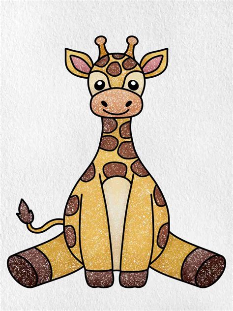 How to Draw a Baby Giraffe - HelloArtsy