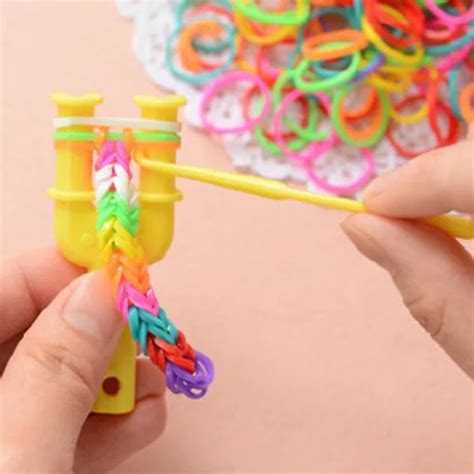 High Quality friendship bracelets Bands Colorful loom Rubber bands DIY making kit for make ...