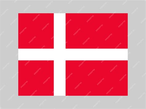 Premium Vector | Denmark flag official colors and proportion Vector illustration