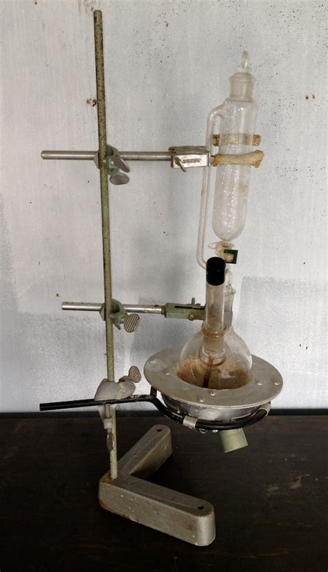 Vintage laboratory Equipment Glass w/ Stand by Dead50sModern