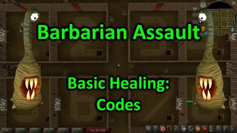 OSRS - Barbarian Assault Basic Healing Codes - YouTube