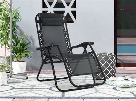 Outdoor Camping Chair Sun Lounger - Black – Homemart