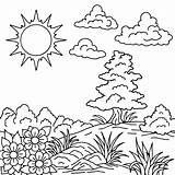 Coloring Pages Of Nature sketch template