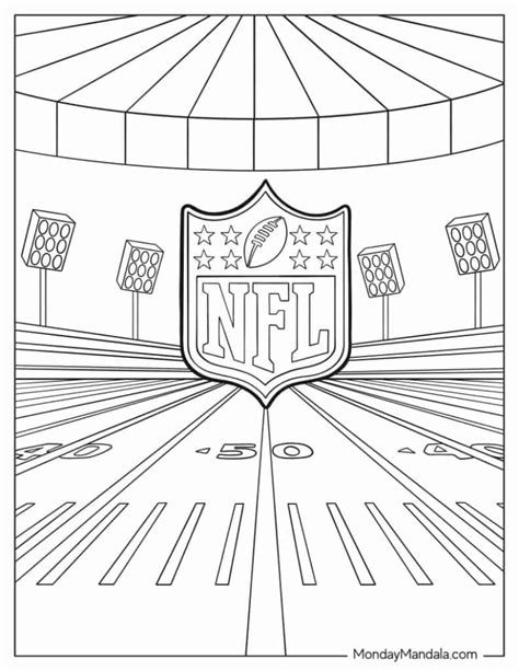 Football Field Coloring Page