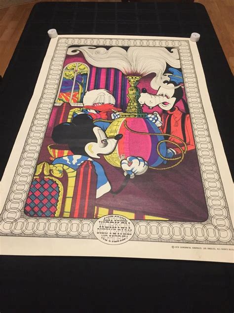 RARE POSTER Mickey Mouse Goofy Donald Duck 1970 Gawdawful Graphics ...