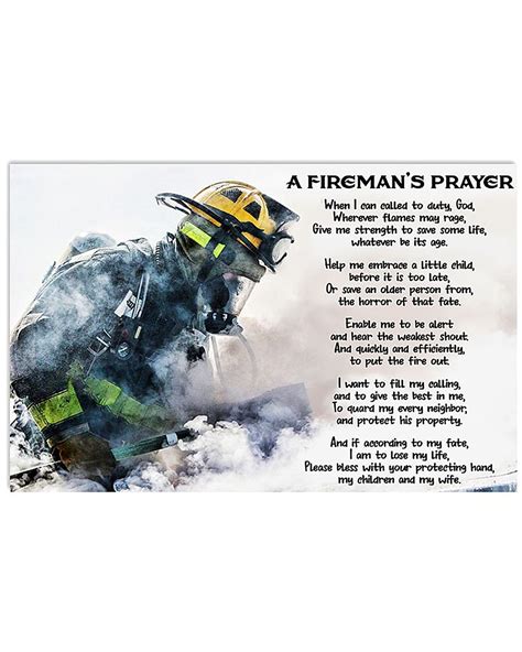 Firefighter Prayer Poster