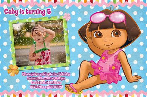 Dora Beach Printable Birthday Party KitCuties Parties