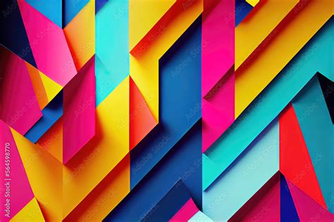 Colorful origami paper as abstract wallpaper background (Generative AI) Stock Illustration ...