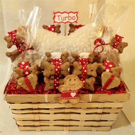 Dog biscuit treat dog gift basket with squeak by TreatWorthyPet