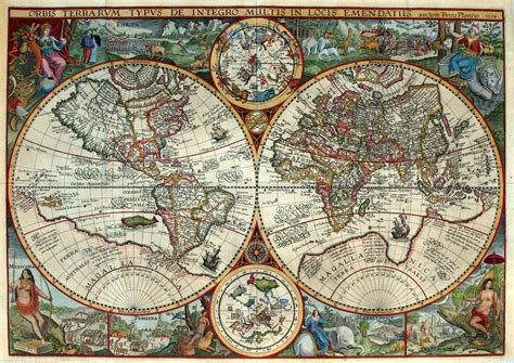 World Map, 1594 [2671x1891] | Ancient world maps, Antique maps, Old maps