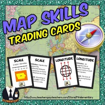 Map Skills Vocabulary Cards, Games, and Activities by Mr Elementary