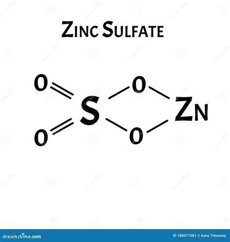 Zinc Sulfate is a Molecular Chemical Formula. Zinc Infographics. Vector Illustration on Isolated ...