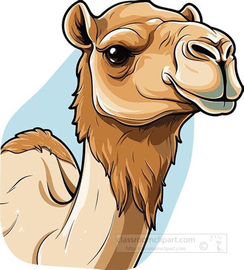 Animal Faces Clipart-drawing of a camel head