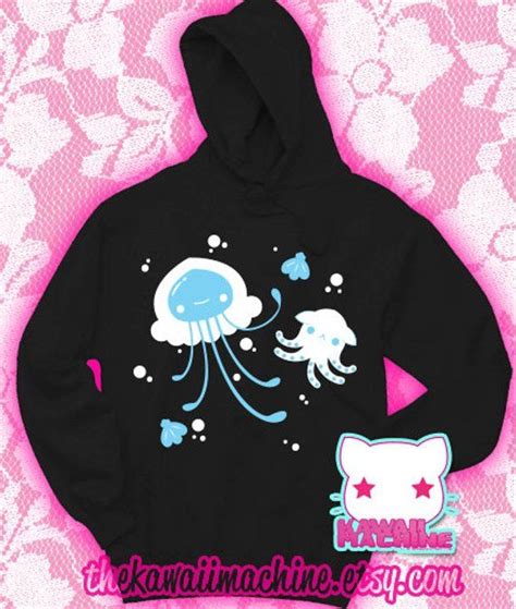 Pastellyfish Jellyfish and Octopus Pastel Womens Hoodie Hooded ...