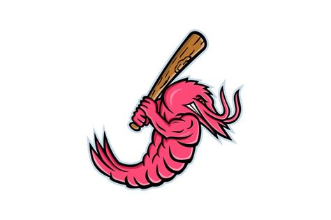 Jumbo Shrimp Baseball Mascot