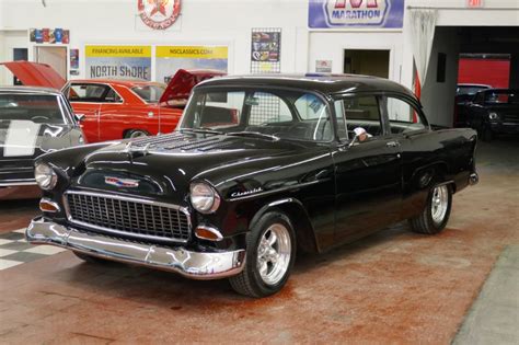 Used 1955 Chevrolet Bel Air 150 Sedan-NICE BLACK PAINT-FRESH DEL RAY ...