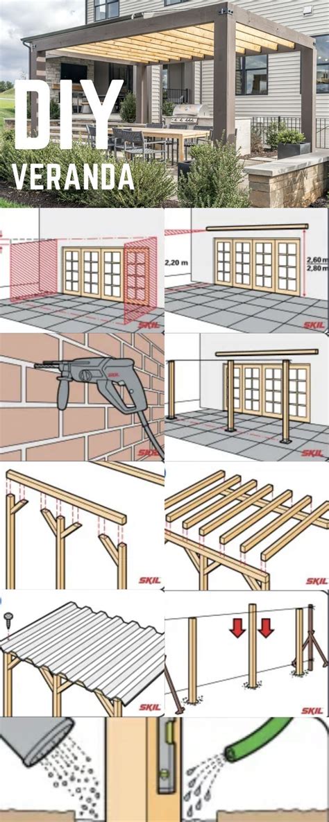 HOW TO BUILD A VERANDA in 2021 | Veranda, Metal roof panels, Building