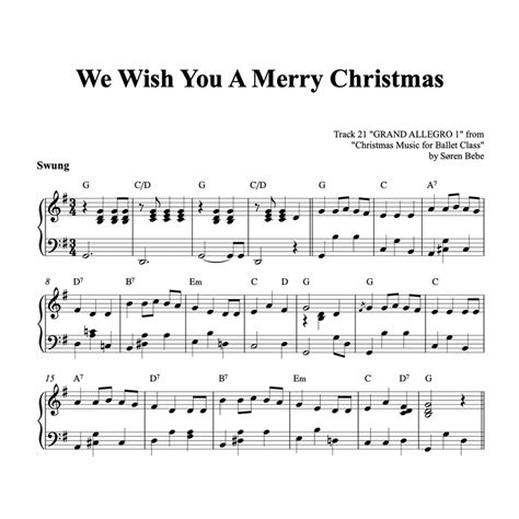 We Wish You a Merry Christmas | Piano Christmas Sheet Music (PDF)