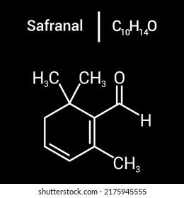 Chemical Structure Safranal C10h14o Stock Vector (Royalty Free) 2175945555 | Shutterstock